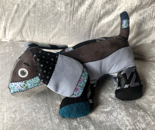 Patchwork Pup Black/Blue Grey