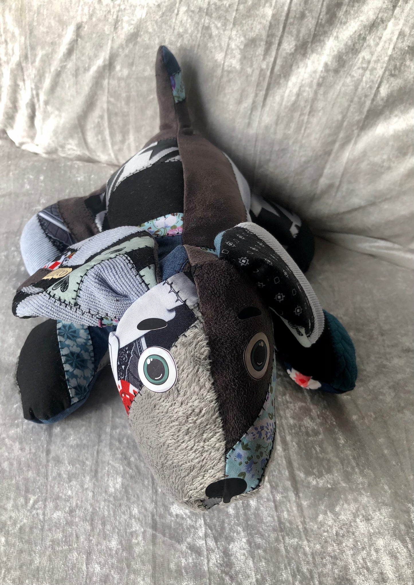 Patchwork Pup Black/Blue Grey